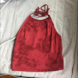 tie dye halter crop top
